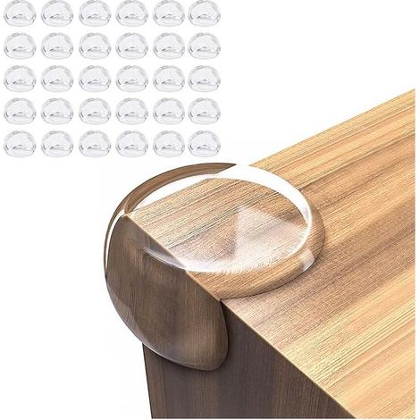 30PCS Coin de Table Protection Bebe, Protection Coin de Table bébé Protege Coin de Table Bebe Protection Angle Bebe Protection Meuble Bébé pour Berceau, Cheminée, Escaliers(30x20mm) (1/3)