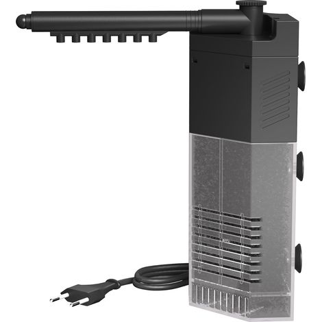 APEX Filtre d'angle S pour nano-aquariums, avec une pompe à eau intégrée de 250 litres/heure et 3 watts et un filtre d'aquarium intégré.