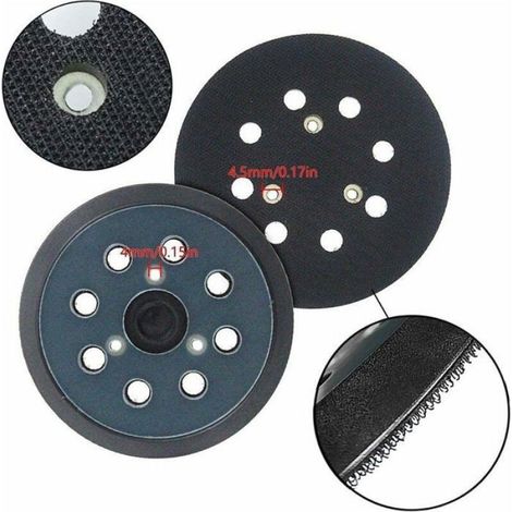 Plateau De Ponçage - 8 Trous - Compatible Avec Ponçeuses Excentriques Makita BO5010 BO5030 BO5031 BO5041 XOB01Z - 1 Pièce (1/5)