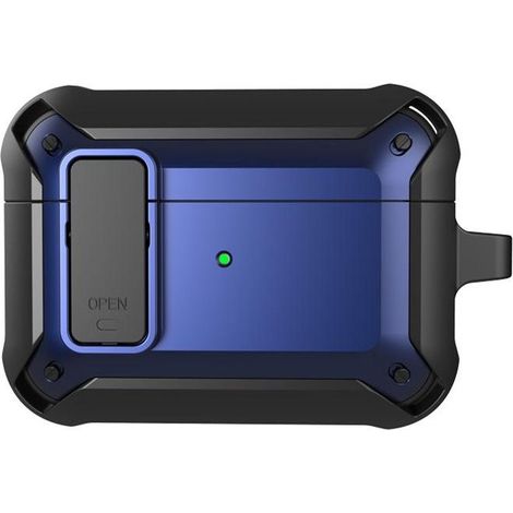 Schwarzes und blaues AirPods Pro Hartschalenetui, 2-in-1-Hybridetui, robuster Schutz, stoßfest, Hartschalenetui mit vollständiger kabelloser Ladefunktion (1/5)