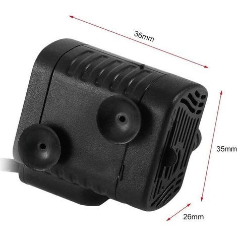 Pompe à eau ultra-silencieuse 48GPH [180L / H] 3W, petit aquarium, bassin à poissons, tortue, animaux aquatiques, sculpture, jardin, bateau en mouvement, bassin, fontaine, pompe à aquarium de table. (1/4)