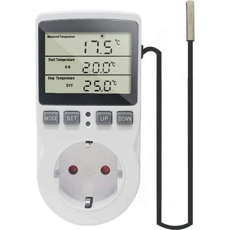 Prise de contrôle de température intelligente Max 3680 W, 230 VAC, -40 120 ℃, blanc (1/5)
