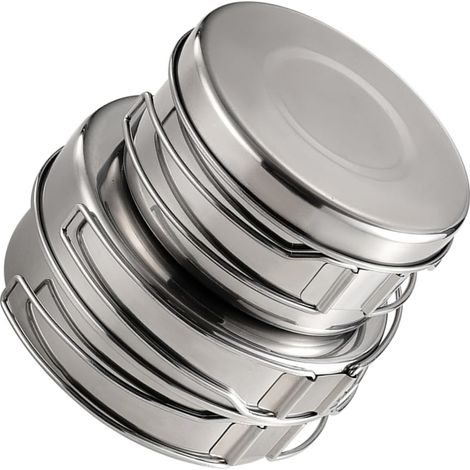 Ustensiles de cuisine pour le camping, casserole en acier inoxydable, marmite de camping, poêle à long manche