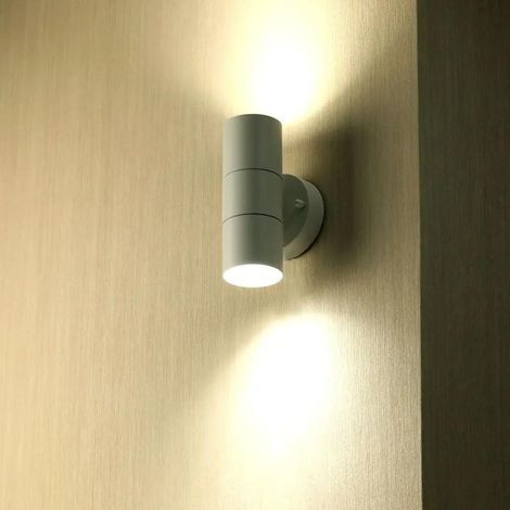 Applique Murale LED Blanche IP44 Double Faisceau GU10 - SILAMP (1/2)
