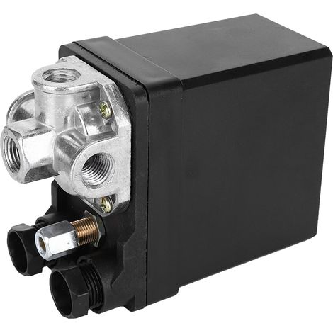 Pressostat automatique noir vertical triphasé 4 voies 380 V 8 kg, filetage G1/4 po (1/5)