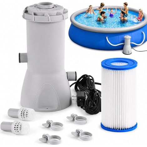 1000 GPH Aufstellpool-Filterpumpe mit Kartuschenfilter Pool-Filtersystem mit Schläuchen, Ersatzfilter und leiser Zirkulation für Aufstellpools (1/5)