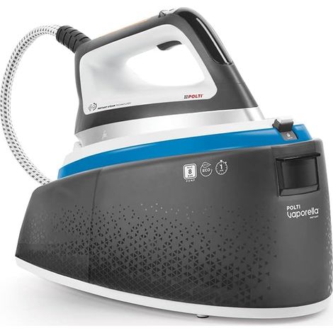 Polti Vaporella Instant VI50.40, Ferro da Stiro Generatore di Vapore, Tecnologia Brevettata Instant Steam, Potenza Max 2200 W, Capacità 2 L, 4 Programmi di Stiratura, Funzione Eco, Grigio e Blu (1/5)
