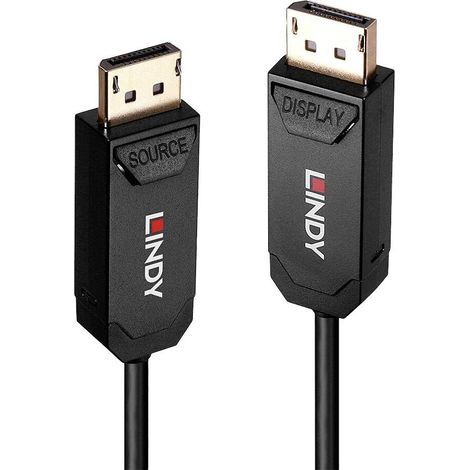 Câble de raccordement LINDY DisplayPort Fiche mâle DisplayPort 10.00 m noir 38520 Câble DisplayPort V925923 (1/4)