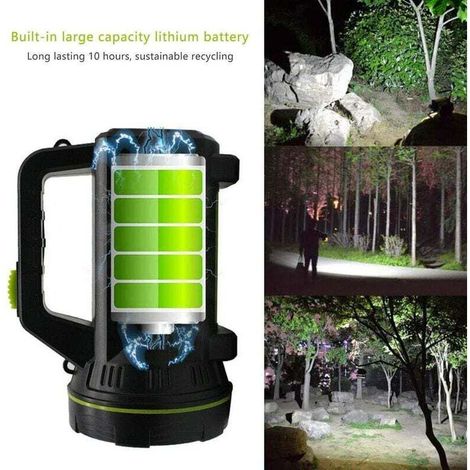 YMYNY Lampe Torche Led Ultra Puissante Rechargeable USB 135000 Lumens 6000 mah avec Lumière Latérale Lampe de Poche Etanche Haute Puissance pour Urgence Randonnée Camping Chasse