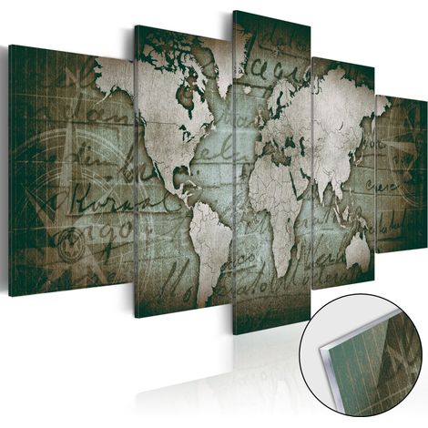 Quadri su vetro acrilico - Acrylic prints – Bronze map III - 200x100 (1/4)