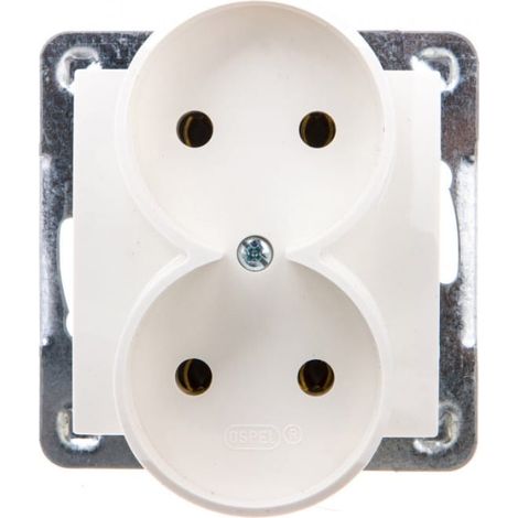 Impresja Doppelsteckdose b/u ecru GP-2YR/m/27