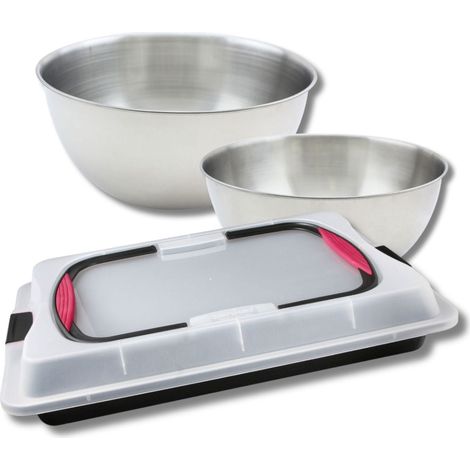 Set de 4 ustensiles de pâtisserie moule à gâteaux 2 bols et spatule pâtisserie Zenker Bake and Go