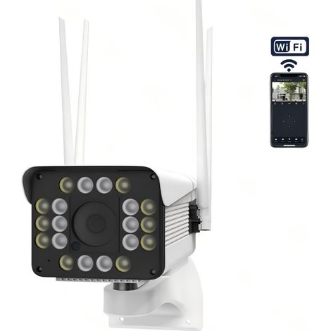 Caméra Surveillance WiFi Extérieure Bullet IP65 - Vision Nocturne 1080P - Détection Mouvement Alarme Push - Sécurité Maison Jardin