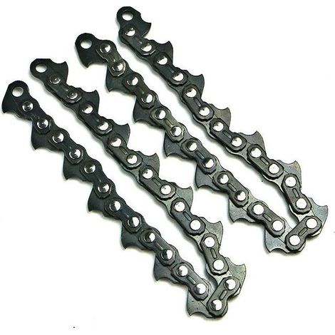 Têtes de tondeuse Triomphe noires pour jardin et agriculture : accessoires durables, extérieur en acier au manganèse, robustes pour le désherbage et longue durée de vie, 2 chaînes (1/5)