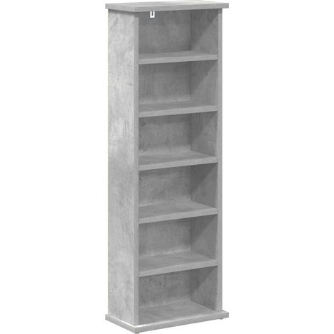 CD Cabinet Concrete Grey 32 x 17 x 92 cm Engineered Wood vidaXL (1/5)
