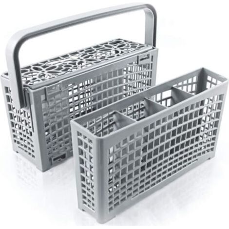 Dishwasher Cutlery Basket [23 x 8.5 & 4.5 x 13.5cm]. Dishwasher Basket with innovative 2-in-1 solution – Universal, heat-resistant Dishwasher Cutlery Basket. (1/5)