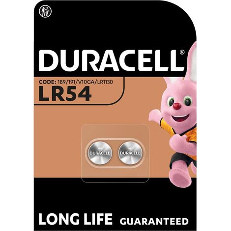 PILA A BOTTONE 'LR54' Pz 2 - 1,5 V- 10 blister  - DURACELL