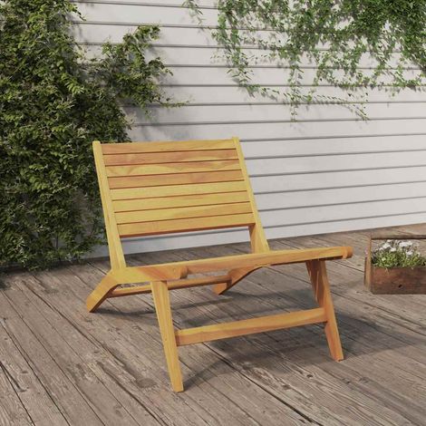 Chaise de jardin pliable en bois de teck massif pour terrasse et balcon 60 x 90 x 65 cm - PANGIVO (1/5)