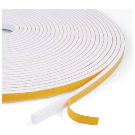 Pair Joint Fenetre Isolation Anti Froid, Joint Isolation pour Porte Fenêtre autocollante pour portes, Joint Fenêtre Isolation du bruit, Joint de fenêtre Joint en Mousse(6mm x 3mm x 10M, Blanc) (1/5)