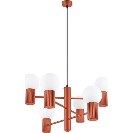 Kronleuchter Halo roter Ocker 6xG9 Neutralweiß 64cm Sollux (1/5)