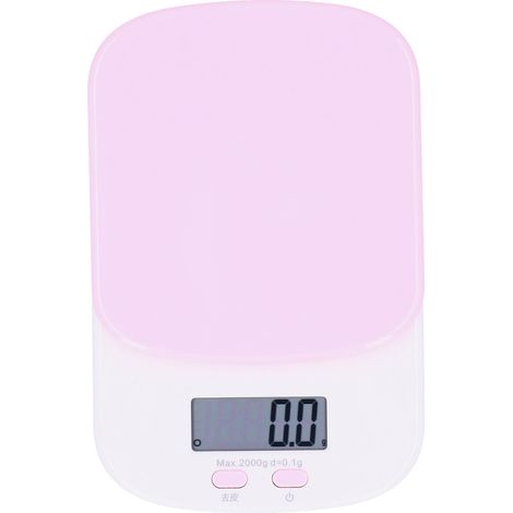 Balance de cuisine électronique DIY 0.1g, précision élevée, portable et mini pour cuisine maison (Rose) (1/5)