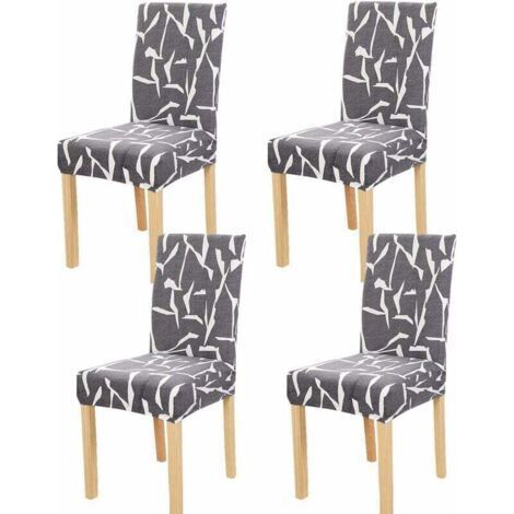 4 Pieces Dining Chair Covers Stretch Chair Cover Removable Washable Elastic for Universal Fit-Fei Yu (1/4)