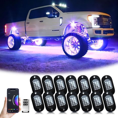 RGB LED Rock Lights 14 Pods mit App-Steuerung, Musikmodus & Bremswarnfunktion (1/5)