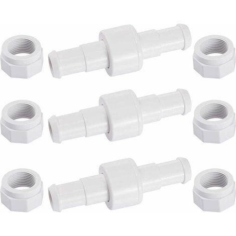 D20 Lot de 3 Raccords Rotatifs pour Tuyau D'arrosage avec 6 Embouts D15 Compatibles avec Zodiac Polaris 180 280 380 Robot Nettoyeur Piscine (1/5)