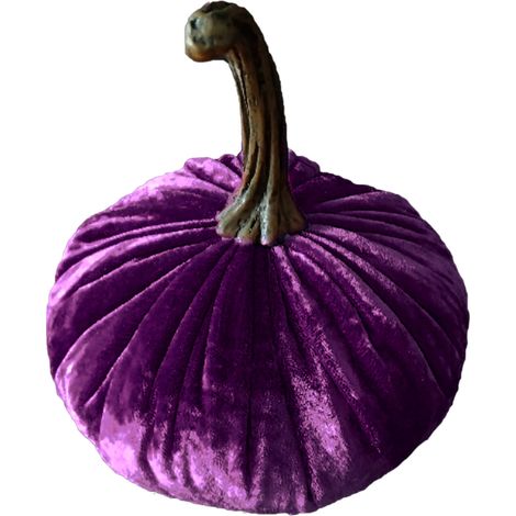 (Violet, Moyen, 15 cm) Citrouille décorative pour couronnes et sapins – Décoration créative pour Thanksgiving, Halloween et Noël (Moyen : 15 cm de diamètre 10 cm de hauteur sans la tige 10 cm de lon (1/3)