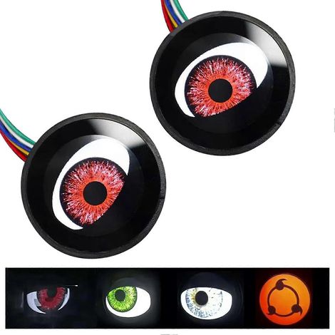 Phares avant décoratifs extra lumineux « œil de diable » pour voiture - Outil de modification de phares de voiture (1/5)