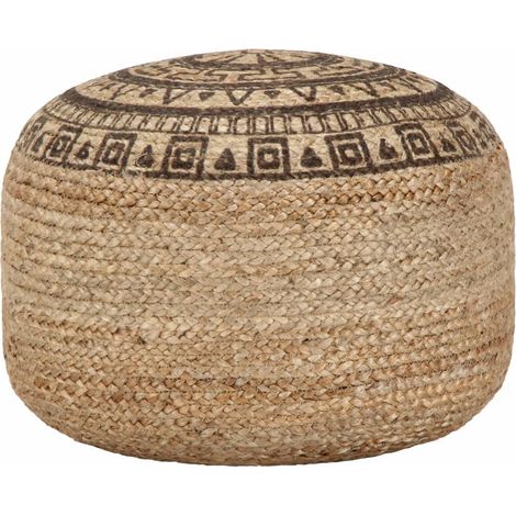 Pouf fait à la main Marron 45x30 Jute (1/3)