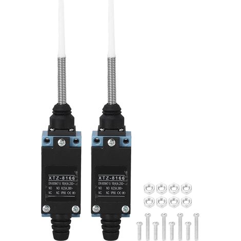 2 Interrupteurs de Fin de Course à Ressort Flexible, Auto-Réinitialisation IP66, Tige à Ressort en Spirale, 250V 380V, Usage Momentané (1/5)