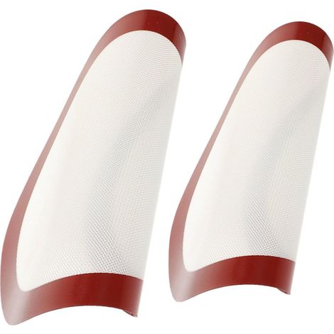 Lot de 2 Tapis de Cuisson en Silicone Rond Antiadhésifs pour Pizza et Pâtisserie, Accessoires Cuisine Réutilisables, Faciles à Nettoyer et Résistants la Décoloration'-'- (1/5)