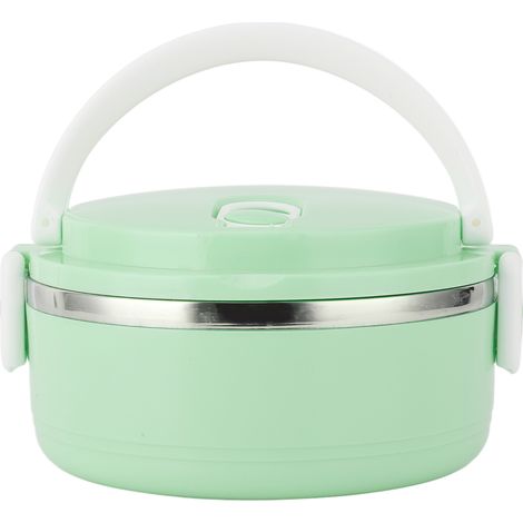 Boîte repas isotherme empilable en acier inoxydable 304, conteneur alimentaire étanche rond pour repas chaud, version verte épaissie monocouche