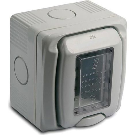 Contenitore Stagno 1 Modulo Da Esterno IP55 Con Sportello LK44001