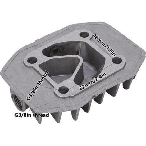 Culasse de compresseur d'air thermique, 1 litre, en aluminium, fixation 48mm, 2.5 / 3P, nombre de pièces 1 (1/4)