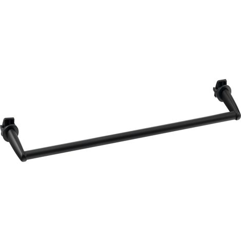 Aqualine - Portasciugamani da radiatore, lunghezza 46 cm, nero opaco IDR-50B (1/4)