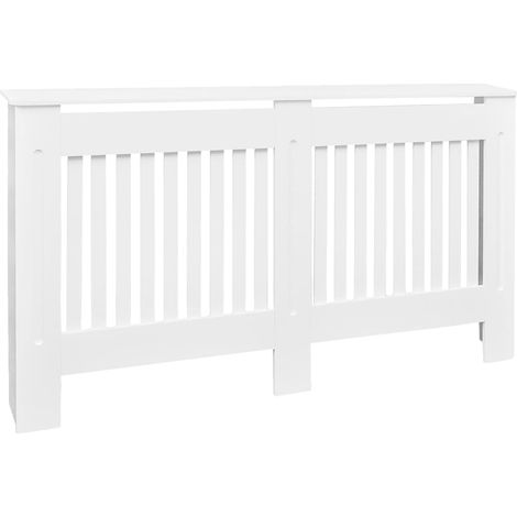 INLIFE Cache-radiateur 152 cm MDF Blanc (1/4)
