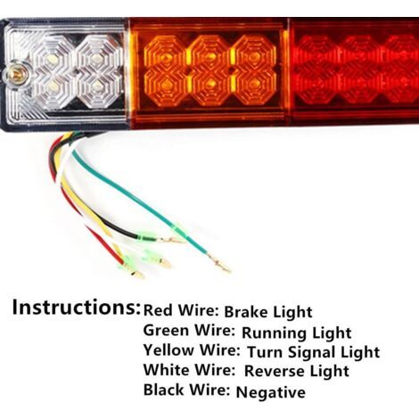 NALOOKAMIC WDragon 2 x 20 LED Trailer Tail Light for Trailer, Truck, Caravan, Truck, Van, Tractor 3W DC12V-