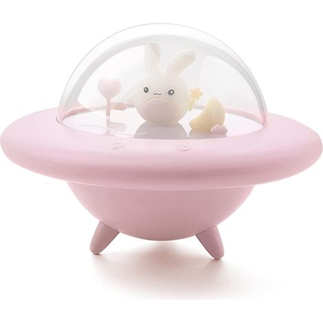 Veilleuse lapin pour bébé allaité, lampe lapin rose pour enfants avec variateur tactile, lampe torche portable (1/5)