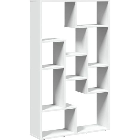 Bookcase White 72x20x120.5 cm Engineered Wood vidaXL