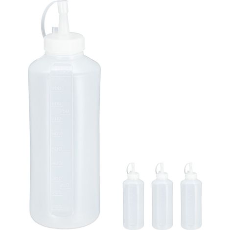 4 botellas flexibles de 1000 ml