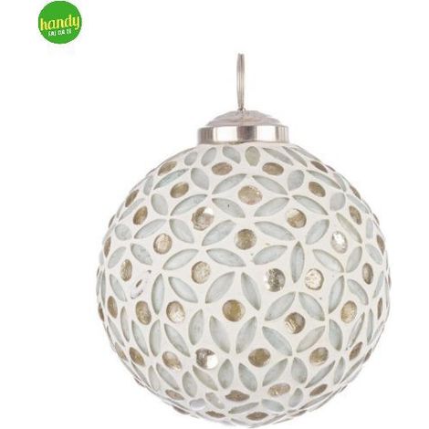 Sfera in vetro Zofia Bizzotto verde Ø8 cm