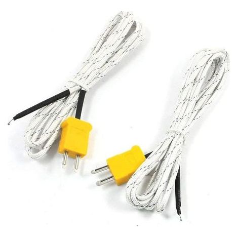 5er-Pack Thermoelement-Sonden, Typ-K-Stecker, Messbereich -50 bis 400 °C, 1 m Kabel, für Flüssigkeiten (1/5)