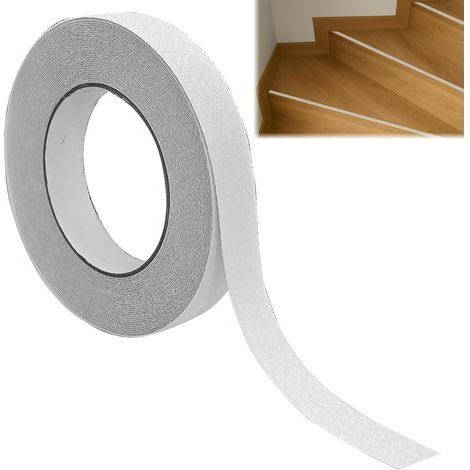 1 Rouleau Bande Antidérapante Transparente 2cm x 10m Adhésif Fort Sécurité Escalier Intérieur Extérieur (1/5)