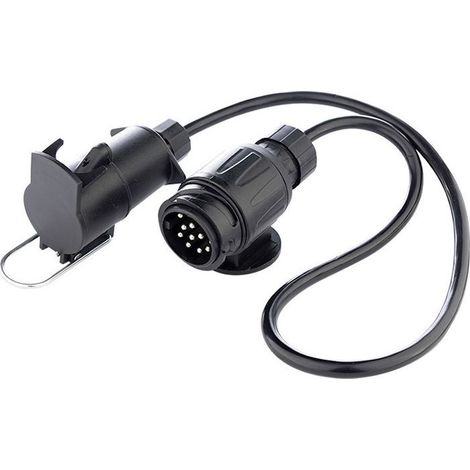 Adaptateur prise pour attelage de remorque 13 broches vers 7 broches avec câble de 75 cm