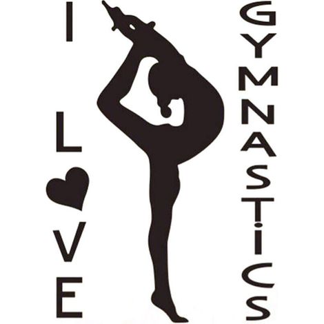 Adesivo "I Love Gymnas", adesivo decorativo da parete per soggiorno e camera da letto - Crezuo