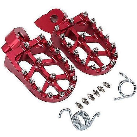CNC-Fußrasten für Yamaha YZ85, YZ125, YZ250, YZ250F, YZF, WRF 250, 450, YZF250, WRF250, WR450F (2005–2021) – rot
