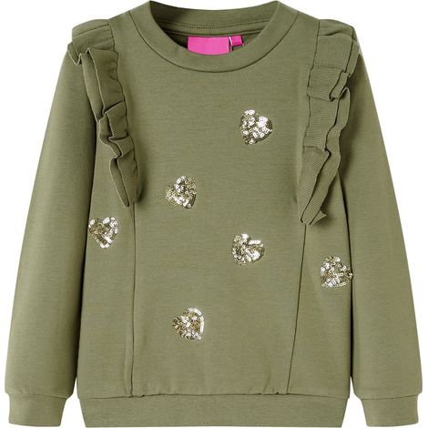 Teenpull – Kinder-Sweatshirt Khaki 128 (1/5)