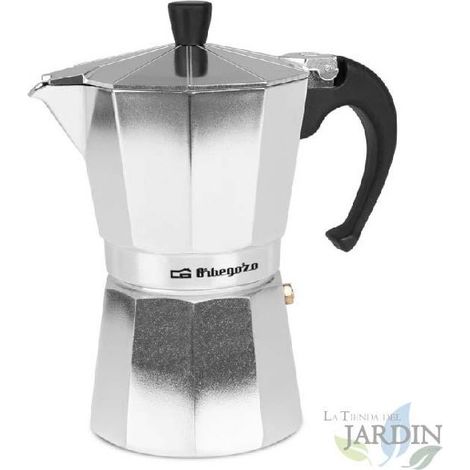 Cafetière italienne Orbegozo en aluminium. Capacité 6 tasses